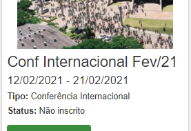 CI Fev/2021 – HOJE, 11/02, ÚLTIMO DIA P/ INSCRIÇÃO